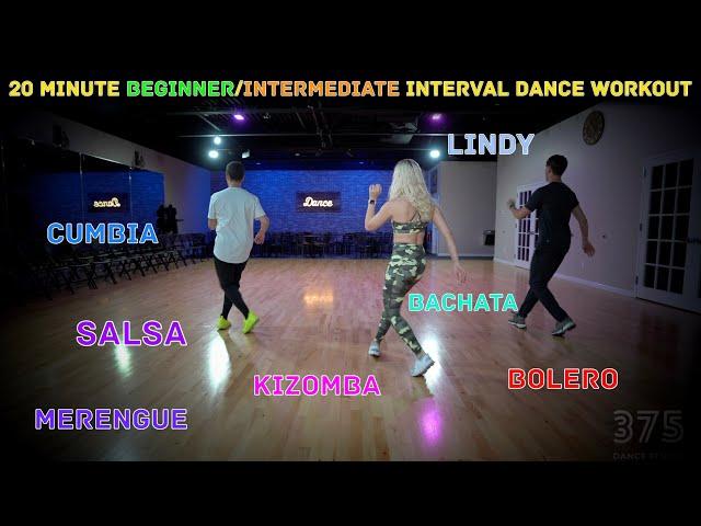 20 Minute Beginner/Intermediate Interval Dance Workout | Easy To Follow Latin Dance Exercise Routine