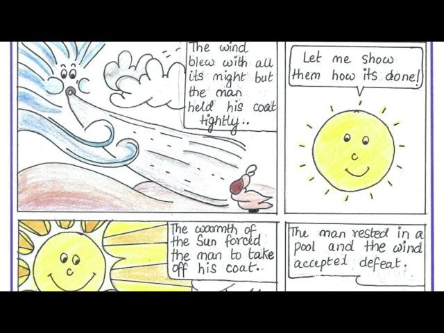 How to make comic strips | The Sun and the Wind #art