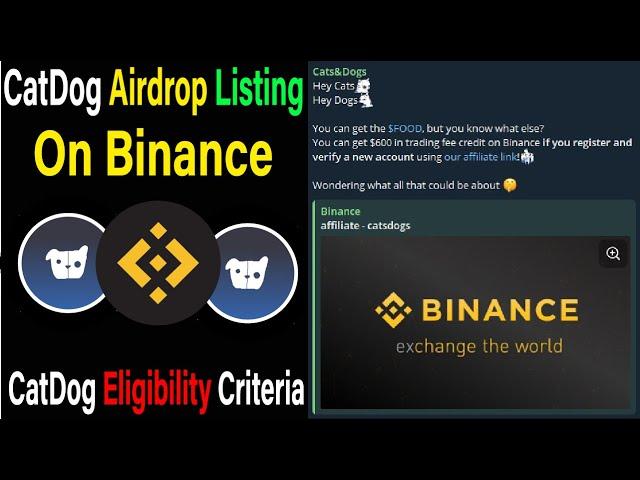 CatDog Airdrop Listing On Binance | CatDog Withdrawal UpDate | CatDog Eligibility Criteria #memefi