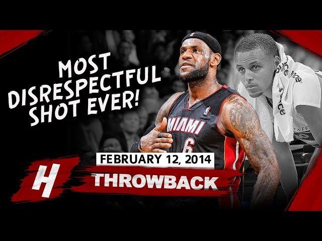 LeBron James MOST DISRESPECTFUL CLUTCH SHOT EVER vs Warriors 2014.02.12 - 36 Pts, Curry SHOCKED!