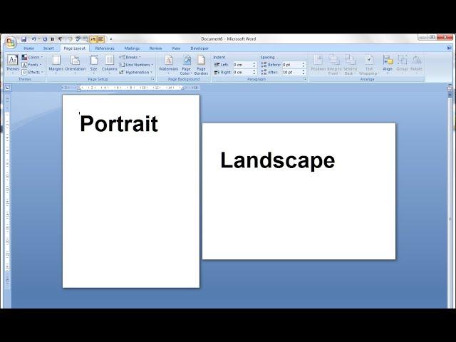 Easily using landscape and portrait orientation in the same MS Word document