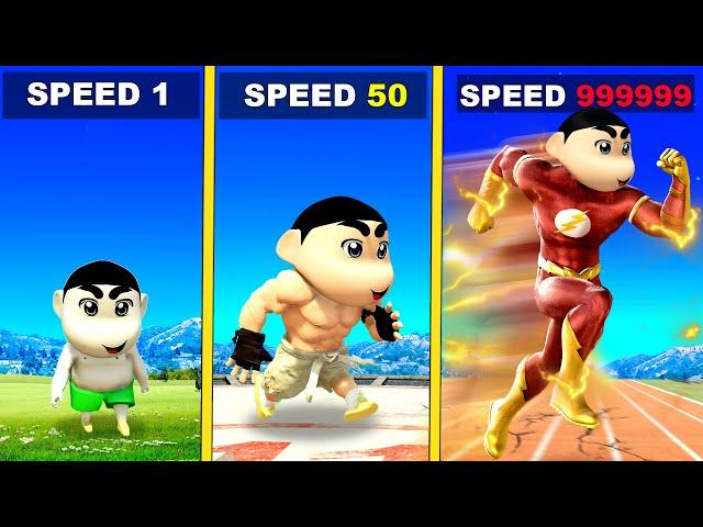 UPGRADING SHINCHAN to FASTEST MAN in GTA 5