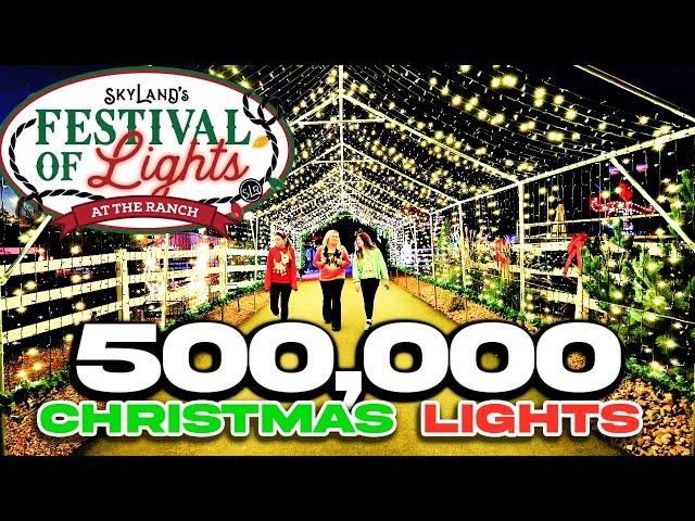 THE 1st CHRISTMAS EVENT IN THE SMOKIES- SkyLand Ranch Festival Of Lights HALF A MILLION LIGHTS!