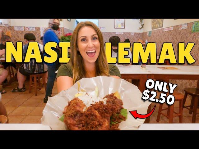 YOU NEED To Eat This In MALAYSIA! FIRST TIME Trying Nasi Lemak In Kuala Lumpur! 