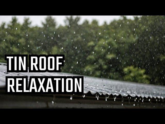 5 Hours Relaxing Raindrops on a Tin Roof - Sounds for Sleep and Relaxation