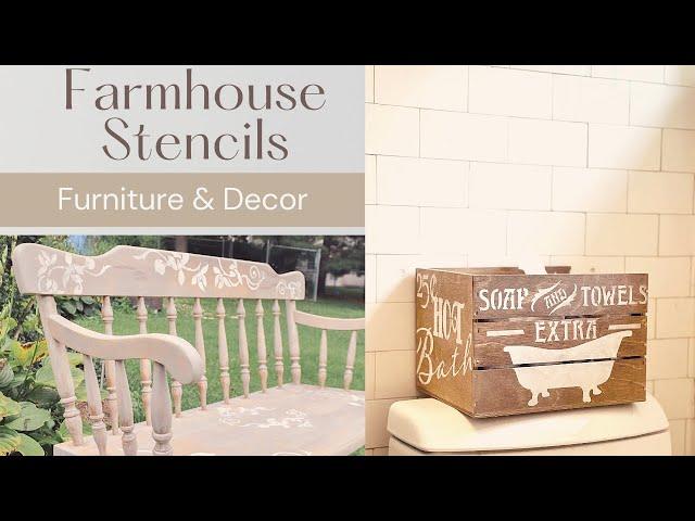 DIY Farmhouse Stencils - Farmhouse Furniture Flips & more!