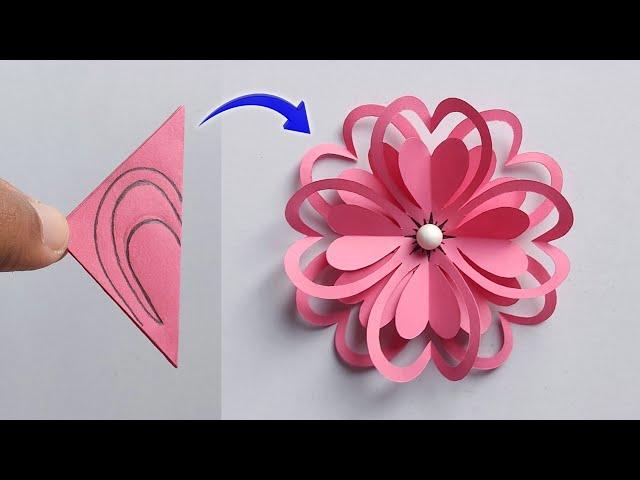 How To Make Paper Flower | Beautiful Paper Flower Making Idea | DIY Paper Flower Craft