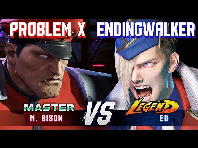 SF6 ▰ PROBLEM X (M.Bison) vs ENDINGWALKER (Ed) ▰ High Level Gameplay