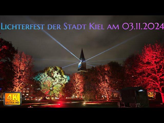 Lichtermeer, das Lichterfest in Kiel am 03.11.2024 Wunderschöne Lichtspiele in der Innenstadt.