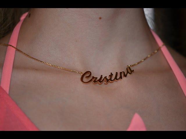 Gold chain with your name Easy to make handmade.