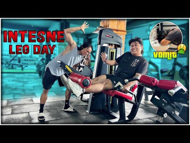 Will Mr Junior Survive Leg day of 100days Challenge?? @SANDESHJUNGTHAKURI     #fyp #vlog #legday