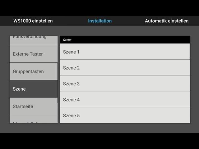 Steuerung WS1000 Connect - Sicherheit & Komfort: 01 Szenen