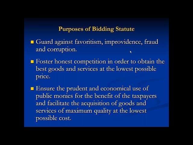 The Legalities of Purchasing and Competitive Bidding