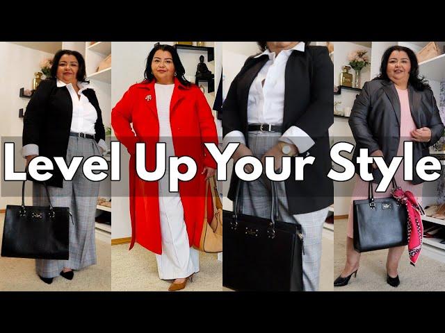 LEVEL UP YOUR STYLE | Plus Size Winter Work Outfit Inspiration | Oralia Martinez
