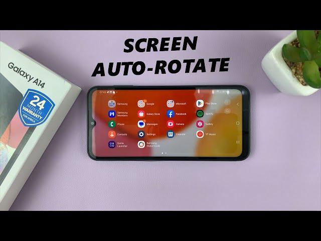 How To Enable and Disable Screen Auto-Rotate On Samsung Galaxy A14