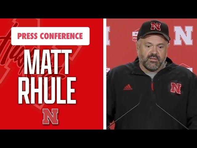 Nebraska Football Head Coach Matt Rhule meets with the media on Monday I HuskerOnline I GBR