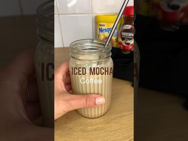 ICED MOCHA COFFEE #coffeelover   #smoothiecoffee  #howto #tasty #summer #tiktok #viral #coffee #asmr