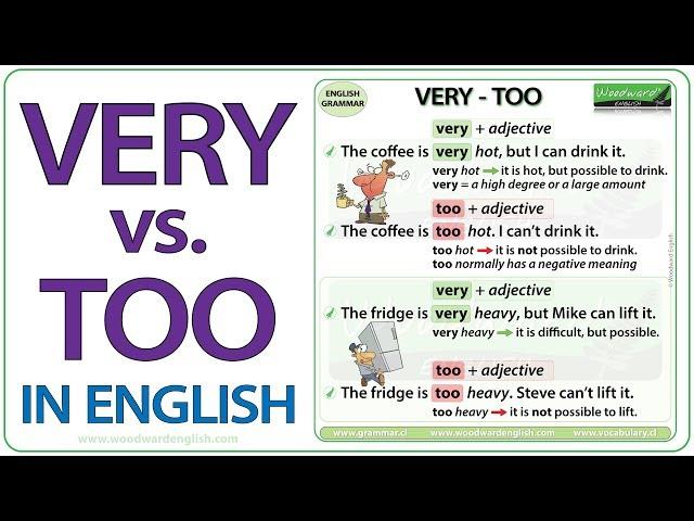 VERY vs. TOO | Learn English Grammar | Speak English Fluently