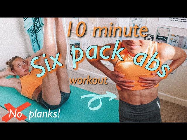 10 minute SIX PACK ABS WORKOUT! | at home, no equipment, no planks