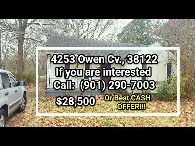 4253 Owen Cv, Memphis TN 38122  Wholesale House for sale in Berclair