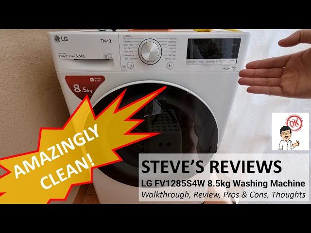 LG Front Load Washing Machine FV1285S4W 8.5kg with AI Direct Drive and Steam - Usage, Review & Care