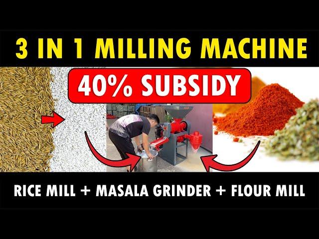 3 in 1 Combined Mini Rice Mill + Masala Grinder + Flour Mill Machine | Atta Chakki Machine