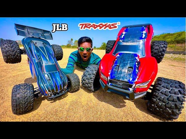 RC Traxxas Xmaxx 8S Vs RC JLB Cheetah Car Unboxing & Fight - Chatpat toy tv