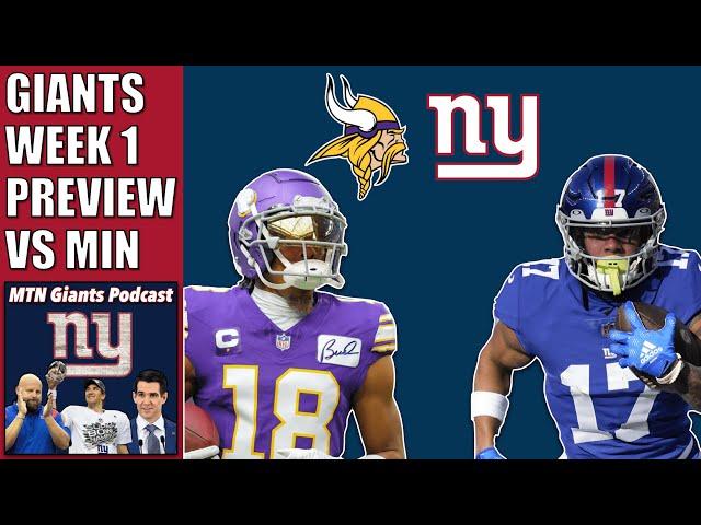 NY Giants Week 1 Preview vs MIN + NFL Spread Picks