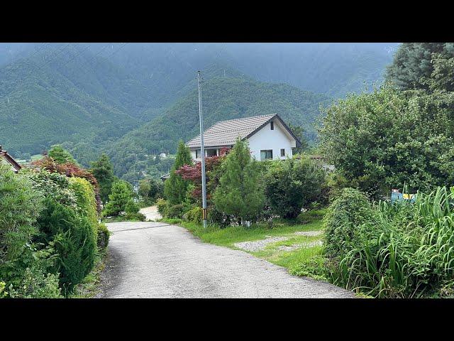 4K Walk Japan, Japanese Countryside Village Nagiso - Walking Tour