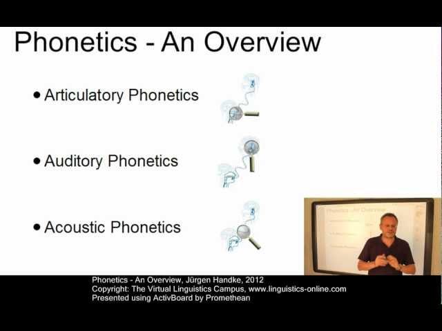 PHO101 - Phonetics (Overview)