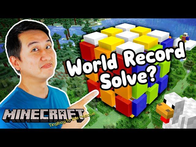 World's Fastest MINECRAFT Rubik's Cube Solve?! // The Mumbo Jumbo Challenge