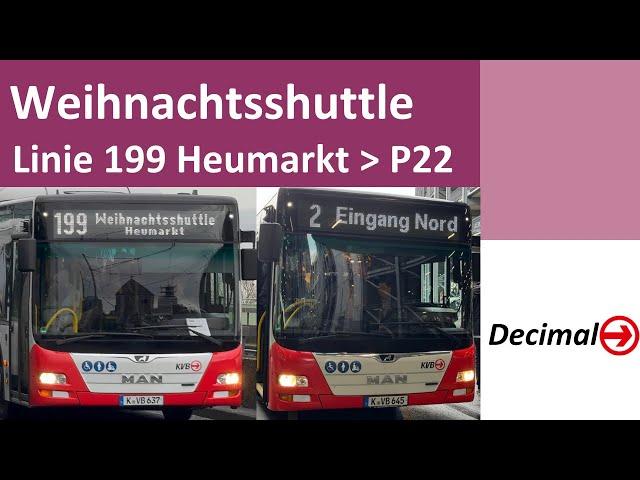 KVB Weihnachtsshuttle Linie 199