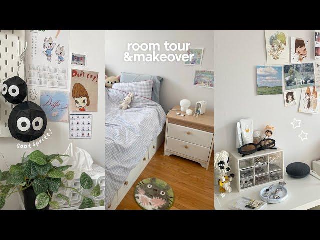 room makeover: pinterest inspired, new desk setup (ikea, tour, decorate w me)