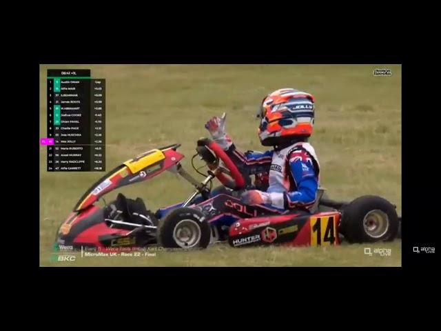 Climo drives a blinder! Rotax micromax British kart championships Final warden law @WeraToolRebels