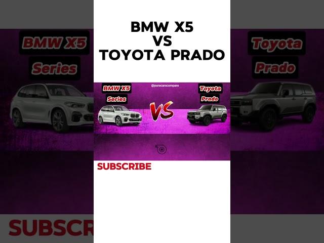 All New BMW x5 Series Vs Toyota Prado 2024 || Which one is better ?|| #ytshorts #shorts