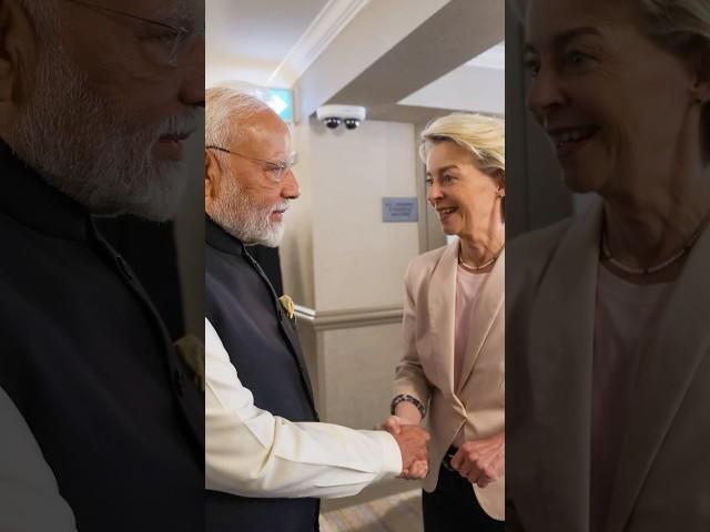 PM Modi meets European Commission President Ursula von der Leyen in Kananaskis, Canada | #shorts