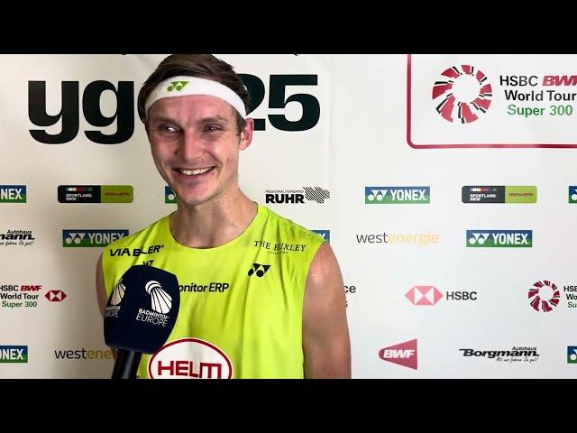 Settling in - Axelsen talks first match and working with Peter Gade