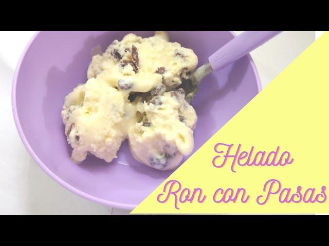 Como hacer HELADO DE RON CON PASAS facil | Helado de RON CON PASAS Venezuela