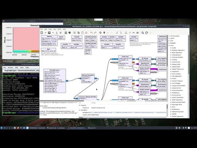 DragonOS FocalX Transmit and Receive Meshtastic w/ SDR (hackRF, Airspy R2, R36)