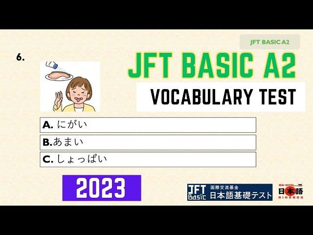 JFT BASIC A2 SAMPLE TEST VOCABULARY NEW