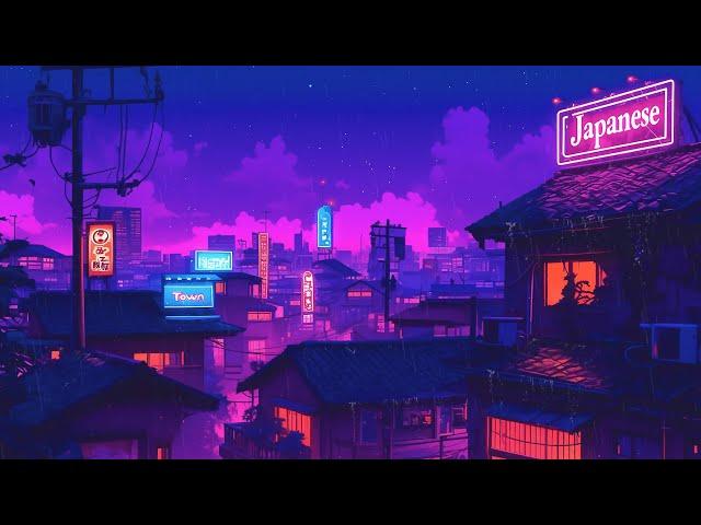 Retro Lofi Hip Hop Beats  Nostalgic Vibes & 1980s & 90s Japanese Town Ambience  Lofi Rain Playlist