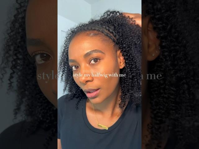 Styling my HerGivenHair Coily Half Wig. SO quick and easy #naturalhairstyles #hergivenhair #halfwig