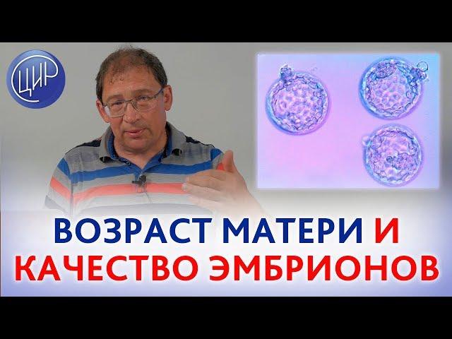 ВОЗРАСТ МАТЕРИ, качество эмбрионов и вынашивание беременности.