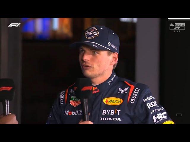 Max Verstappen post-RACE interview | F1 2024 Las Vegas Grand Prix