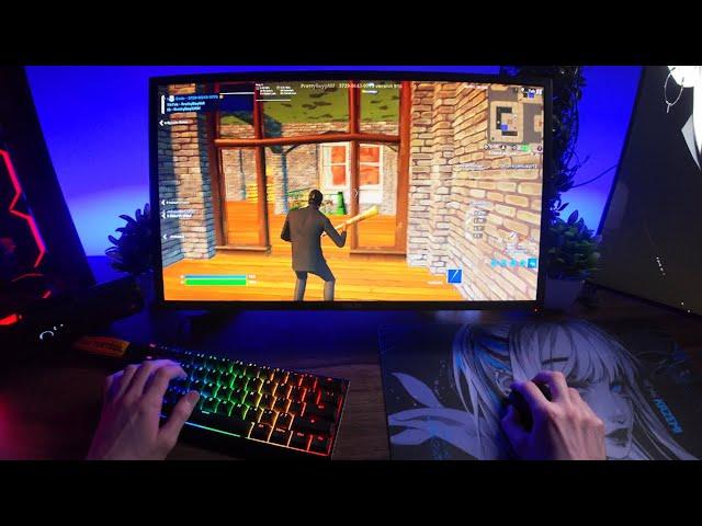 Smooth 240Hz POV Fortnite Gameplay + Keyboard & Mouse Sounds ASMR