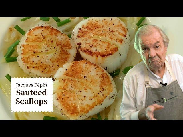 Jacques Pépin's Sauteed Scallops with Endives | Cooking at Home  | KQED