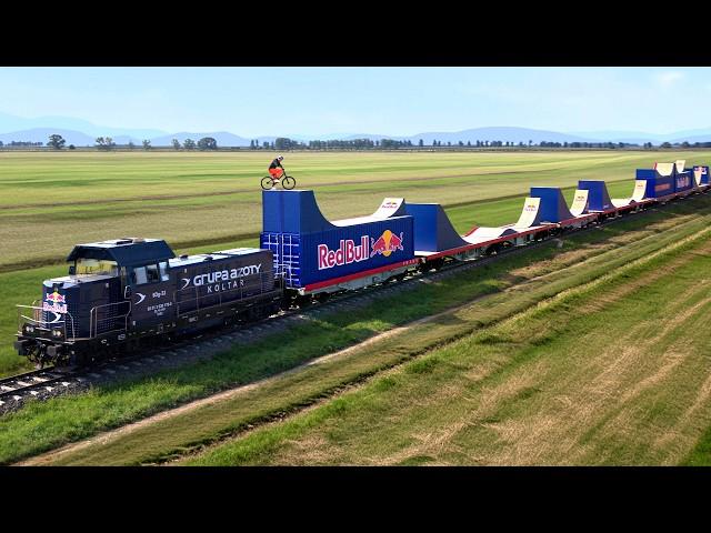 World First! Bike Flip On A Moving Train