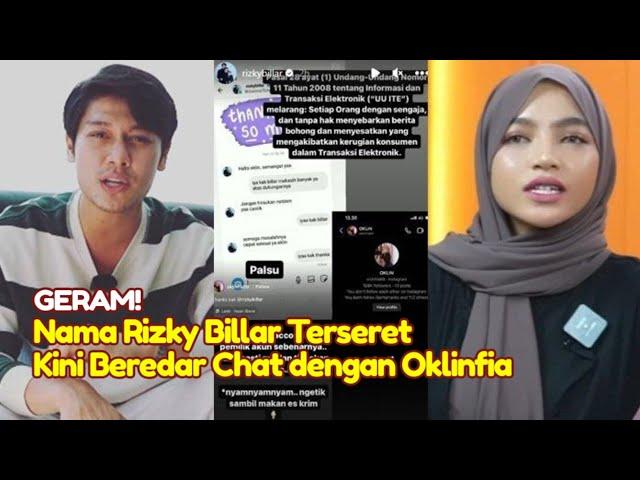 Nama Rizky Billar Ikut Terseret, Kini Beredar Chat Dengan Oklin fia Hingga Berujung Laporan Polisi