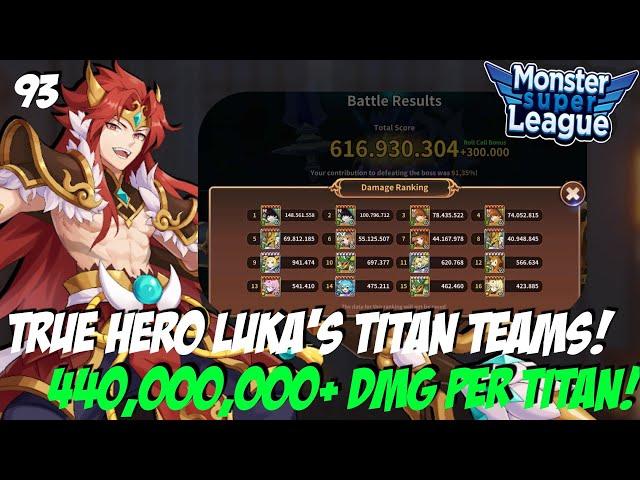 TrueHeroLuka's Titan Teams Showcase! | Monster Super League