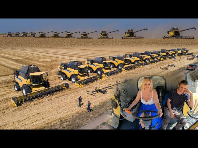 XXL FARM  | 11x New Holland kombájn flotta | Búza aratás 2021 | Wheat Harvest 